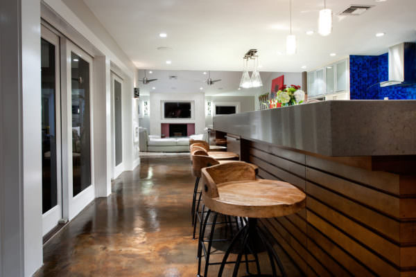 Bar Area with Living Room View